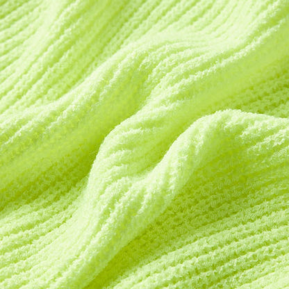 Kinderpullover Gestrickt Neongelb 140