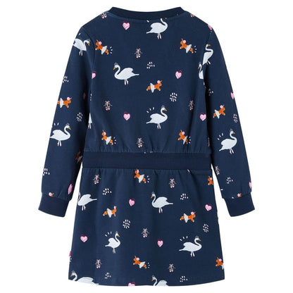 Kinderkleid mit Langen Ärmeln Marineblau 92
