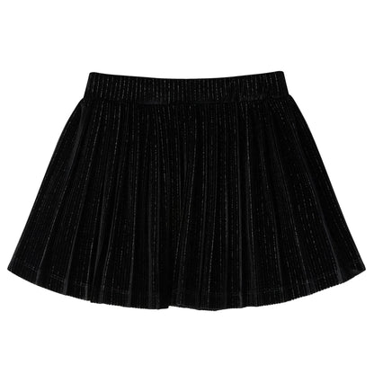 Kinder-Faltenrock mit Lurex Schwarz 92