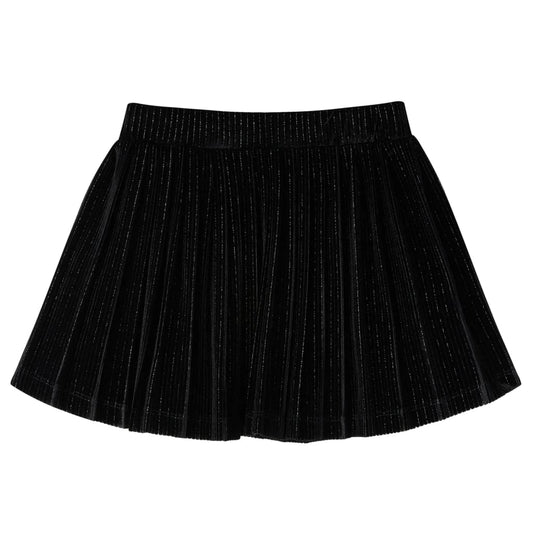 Kinder-Faltenrock mit Lurex Schwarz 92