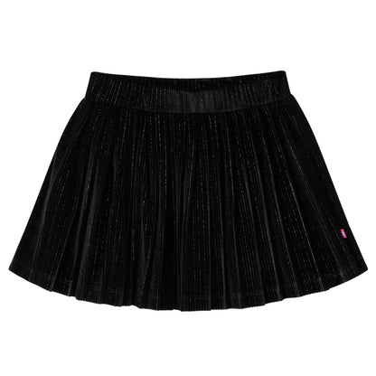 Kinder-Faltenrock mit Lurex Schwarz 104