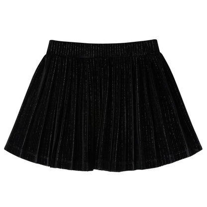 Kinder-Faltenrock mit Lurex Schwarz 116