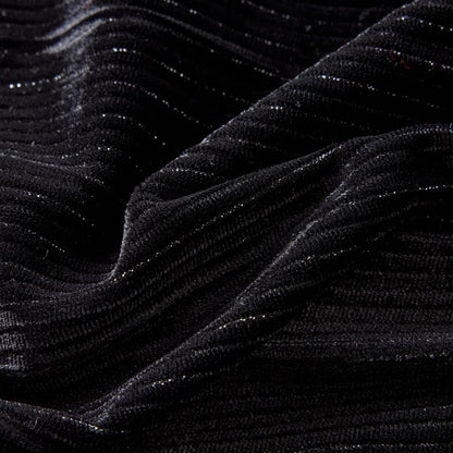 Kinder-Faltenrock mit Lurex Schwarz 116
