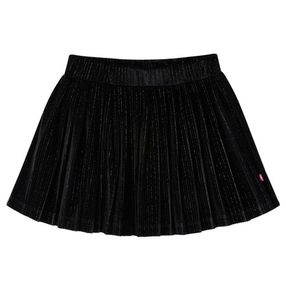 Kinder-Faltenrock mit Lurex Schwarz 128