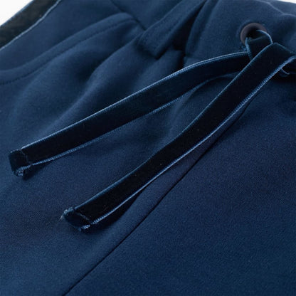 Kinderhose mit Schwarzen Zierleisten Marineblau 116