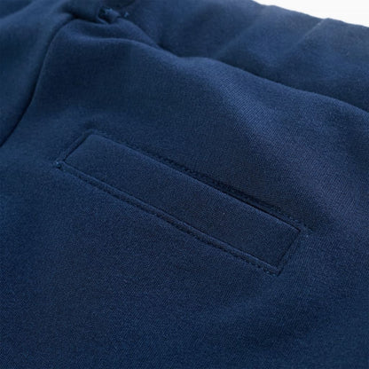 Kinderhose mit Schwarzen Zierleisten Marineblau 128