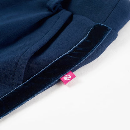Kinderhose mit Schwarzen Zierleisten Marineblau 140