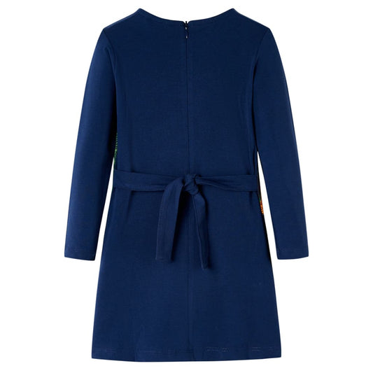 Kinderkleid mit Langen Ärmeln Marineblau 92
