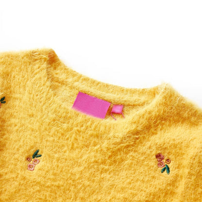 Kinderpullover Gestrickt Ocker 116