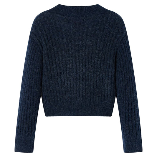 Kinder-Strickjacke Marineblau 104