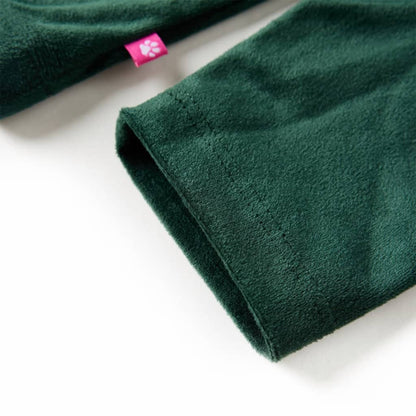 Kinderbluse mit Rüschen Dunkelgrün 92