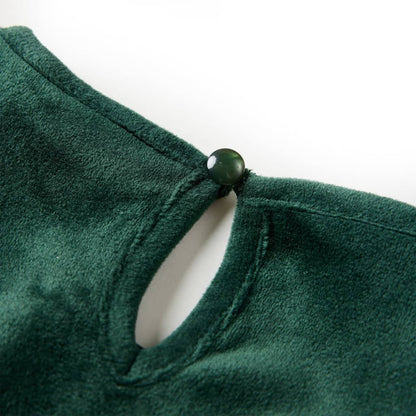 Kinderbluse mit Rüschen Dunkelgrün 116