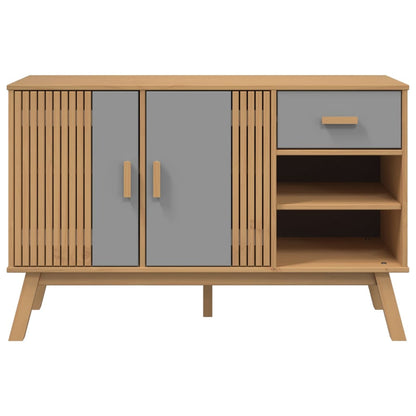 Skænk OLDEN Grå og Brun 114x43x73,5 cm Massiv Fyr