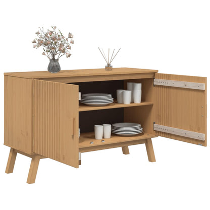 Sideboard OLDEN Braun 114x43x73,5 cm Massivholz Kiefer