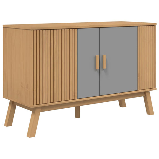 Skænk OLDEN Grå og Brun 114x43x73,5 cm Massiv Fyr