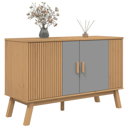 Skænk OLDEN Grå og Brun 114x43x73,5 cm Massiv Fyr