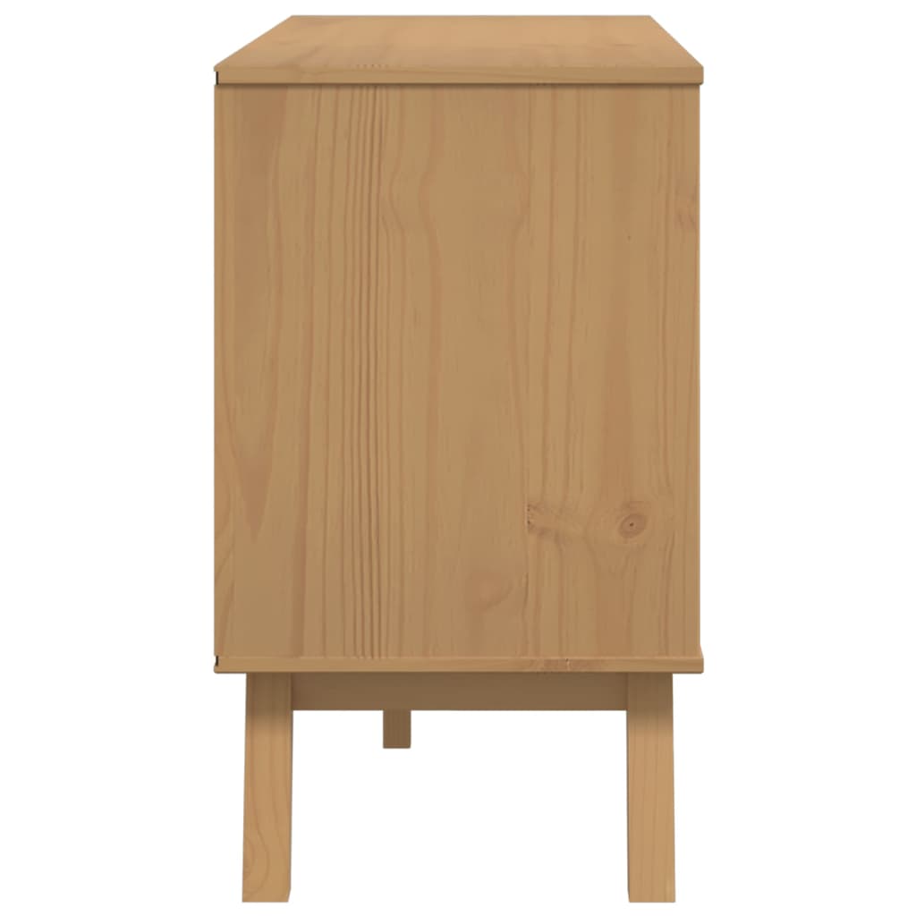 Skænk OLDEN Grå og Brun 114x43x73,5 cm Massiv Fyr