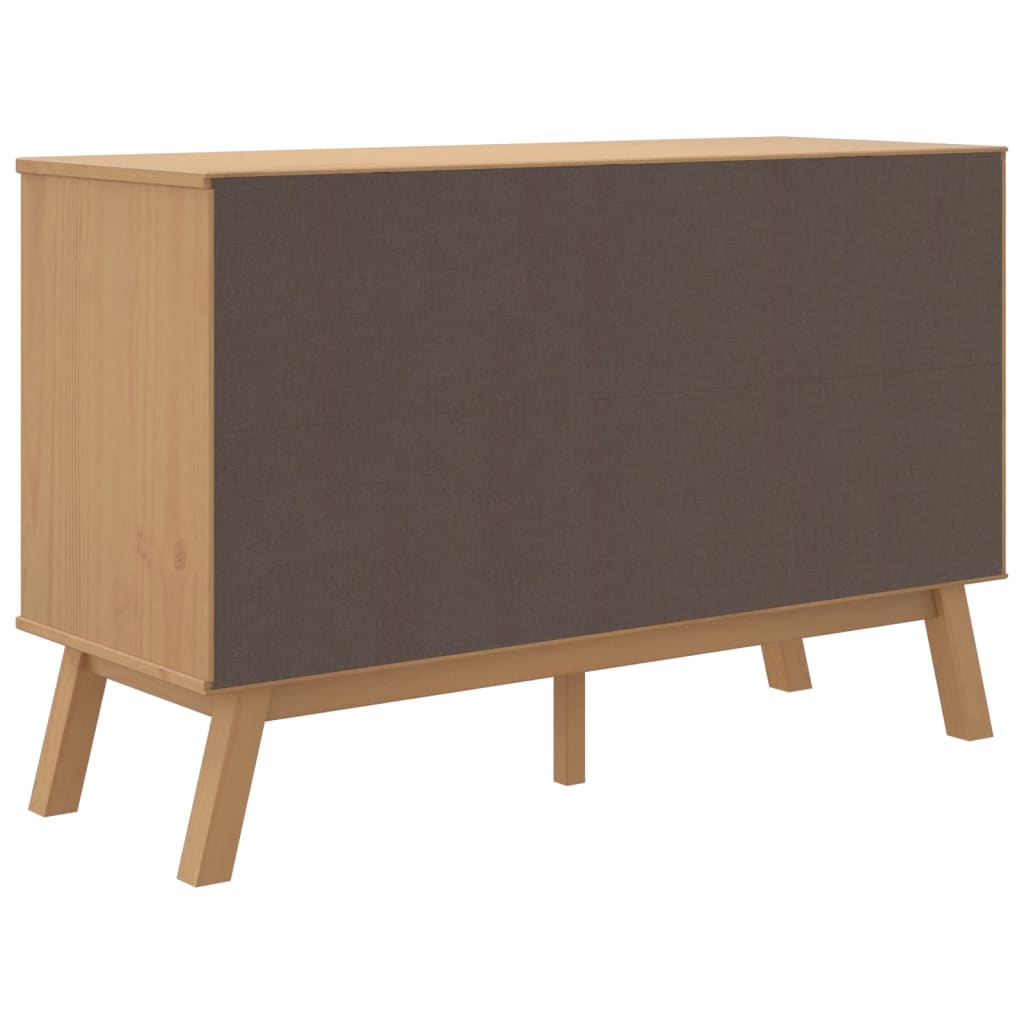 Skænk OLDEN Grå og Brun 114x43x73,5 cm Massiv Fyr