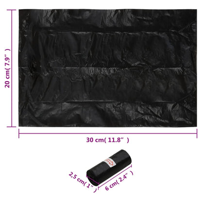 Hundekotbeutel 750 Stk. Schwarz 30x20 cm PE