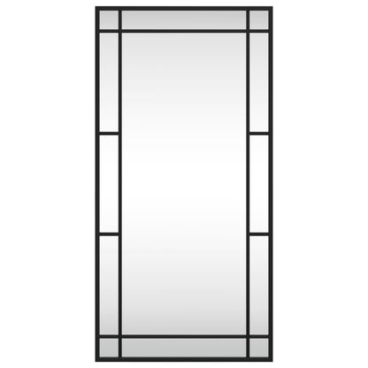 Wandspiegel Schwarz 40x80 cm Rechteckig Eisen