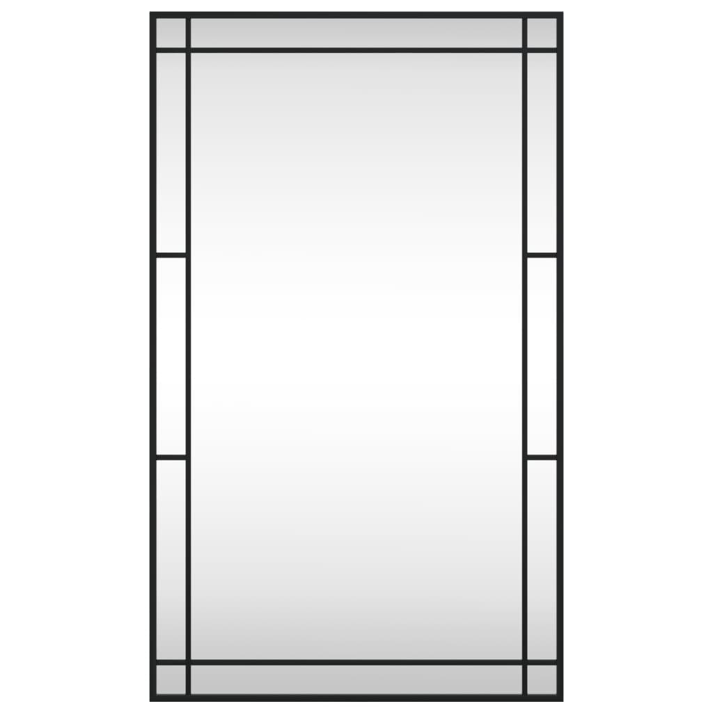 Wandspiegel Schwarz 60x100 cm Rechteckig Eisen