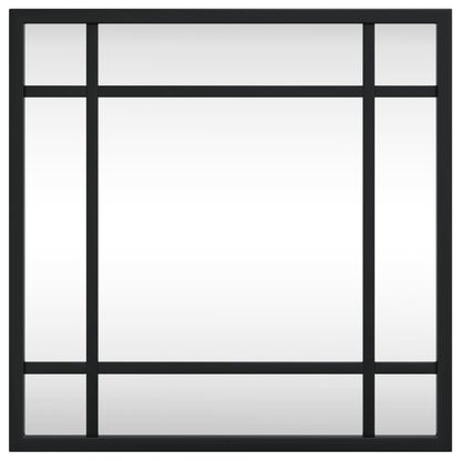 Wandspiegel Schwarz 30x30 cm Quadratisch Eisen
