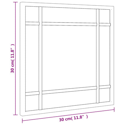 Wandspiegel Schwarz 30x30 cm Quadratisch Eisen