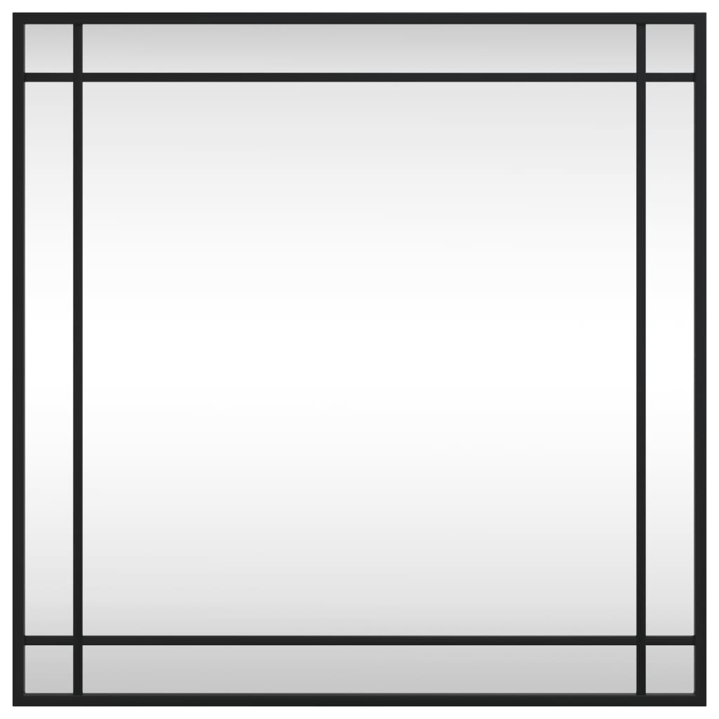 Wandspiegel Schwarz 60x60 cm Quadratisch Eisen