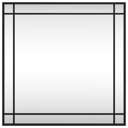 Wandspiegel Schwarz 60x60 cm Quadratisch Eisen