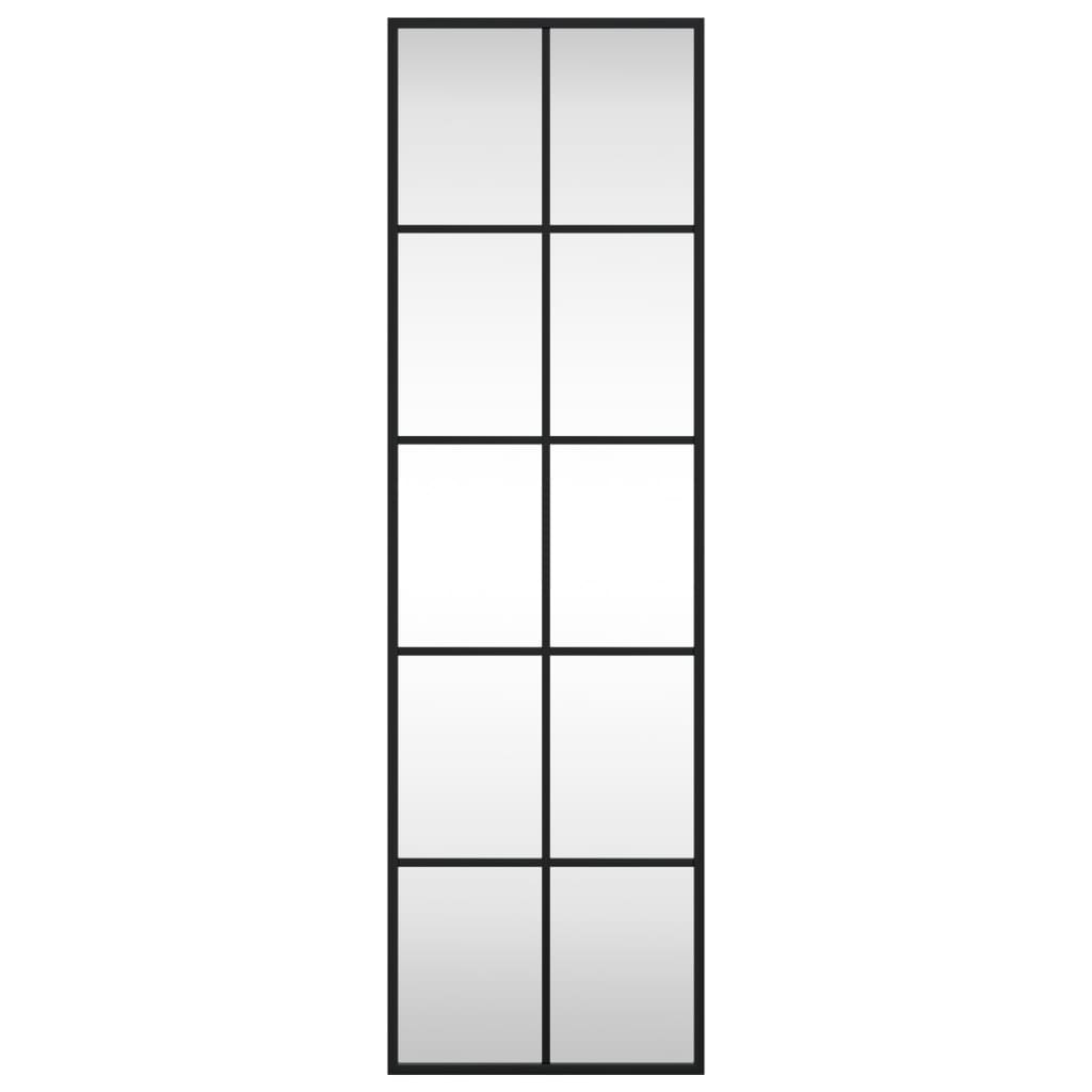 Wandspiegel Schwarz 30x100 cm Rechteckig Eisen