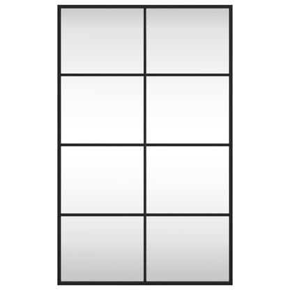 Wandspiegel Schwarz 50x80 cm Rechteckig Eisen