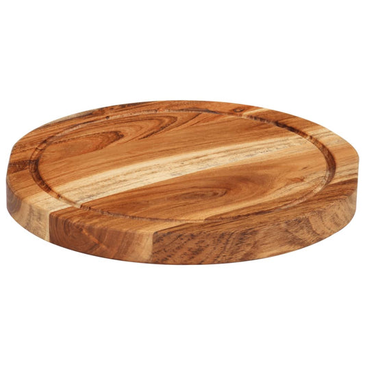 Schneidebrett Ø25x2,5 cm Massivholz Akazie