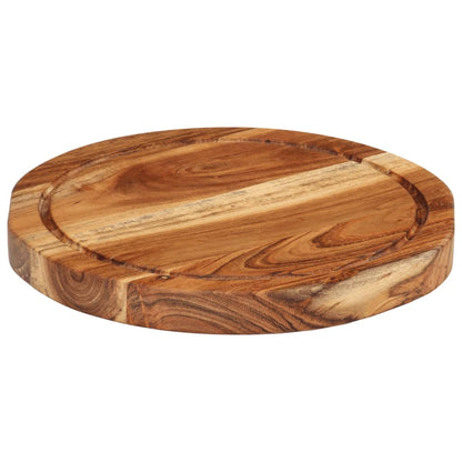 Schneidebrett Ø25x2,5 cm Massivholz Akazie