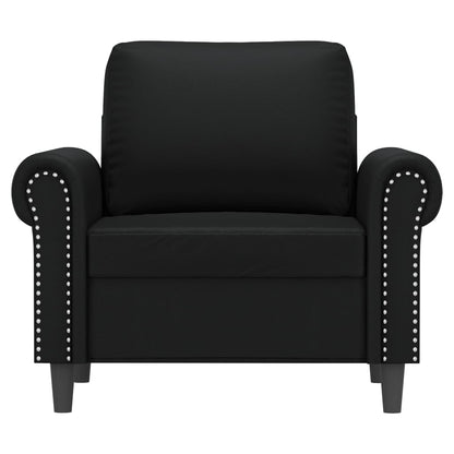 Sessel Schwarz 60 cm Kunstleder