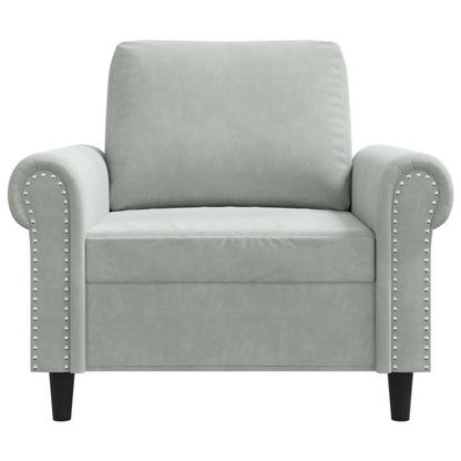 Sessel Hellgrau 60 cm Samt