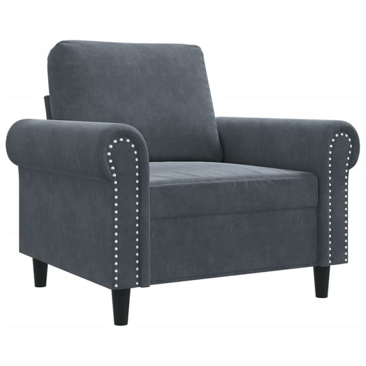 Sessel Dunkelgrau 60 cm Samt