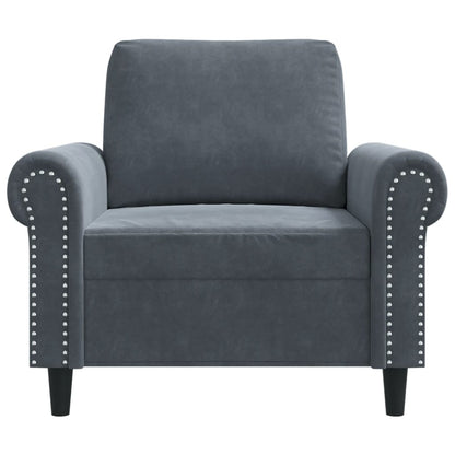Sessel Dunkelgrau 60 cm Samt