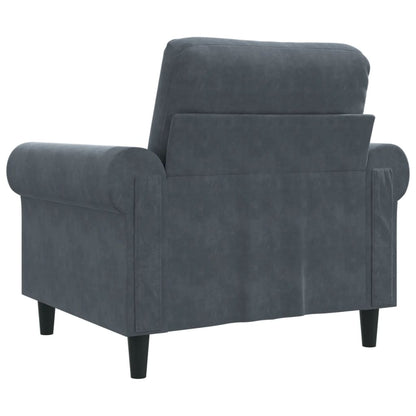 Sessel Dunkelgrau 60 cm Samt