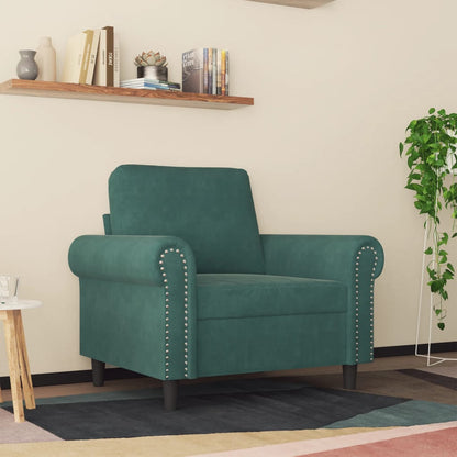 Sessel Dunkelgrün 60 cm Samt