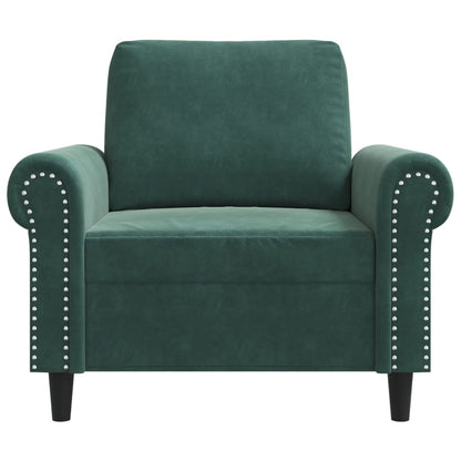 Sessel Dunkelgrün 60 cm Samt