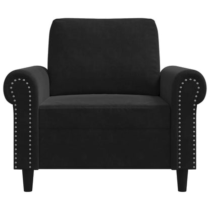Sessel Schwarz 60 cm Samt