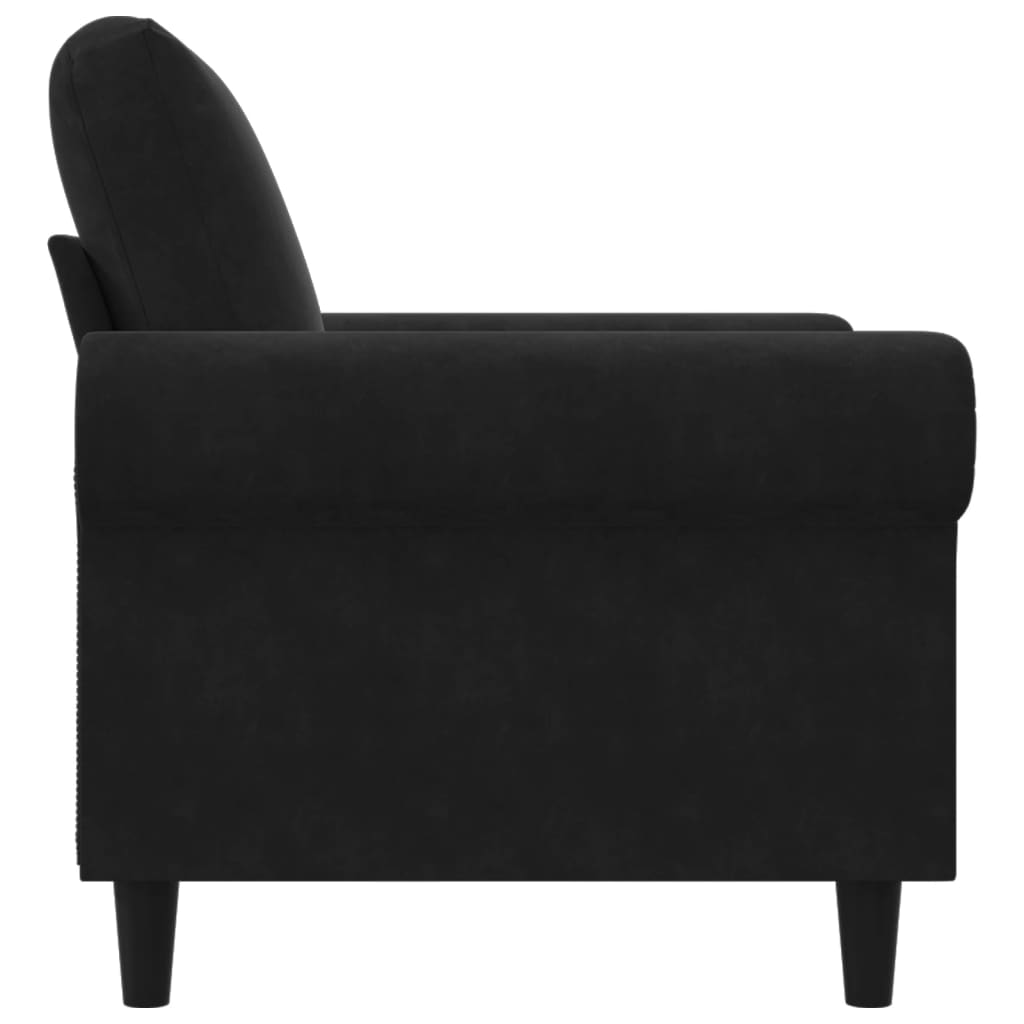 Sessel Schwarz 60 cm Samt
