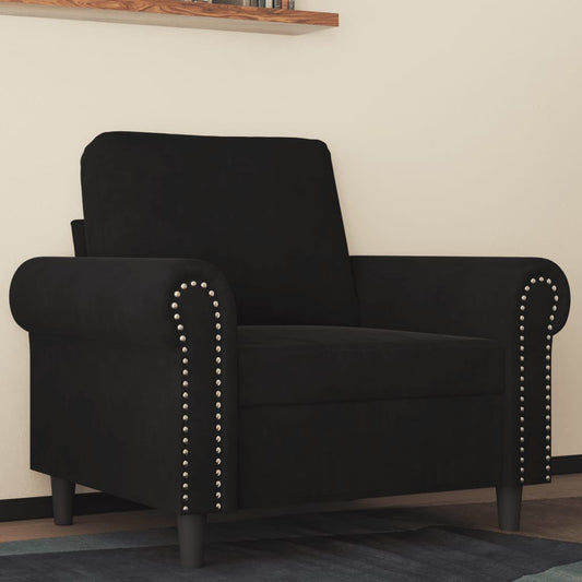 Sessel Schwarz 60 cm Samt