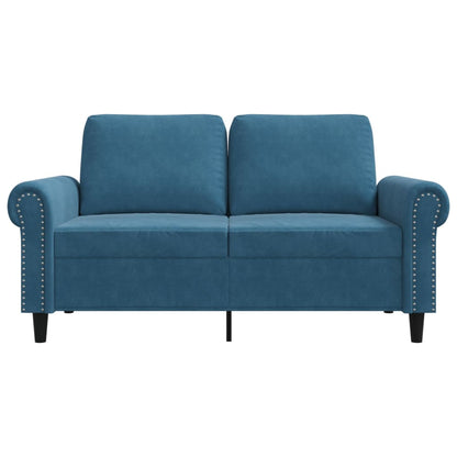 2-Sitzer-Sofa Blau 120 cm Samt