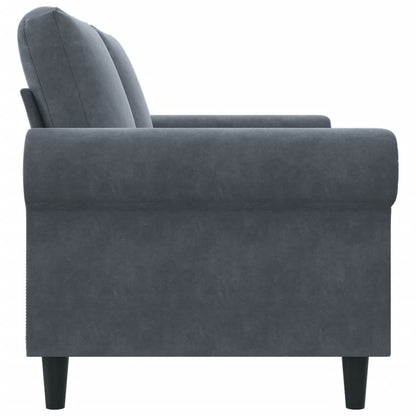 2-personers sofa mørkegrå 140 cm fløjl