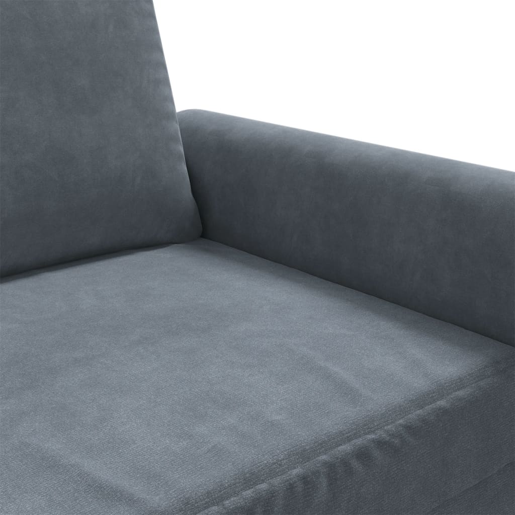 2-personers sofa mørkegrå 140 cm fløjl