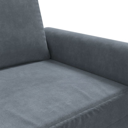 2-personers sofa mørkegrå 140 cm fløjl