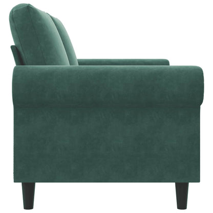 2-personers sofa mørkegrøn 140 cm fløjl