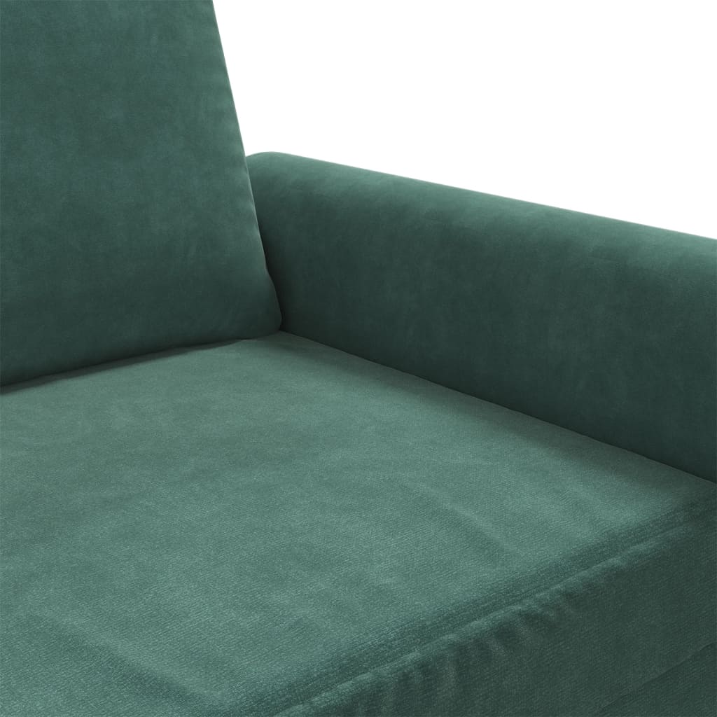 2-personers sofa mørkegrøn 140 cm fløjl