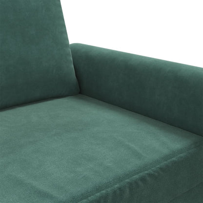2-personers sofa mørkegrøn 140 cm fløjl